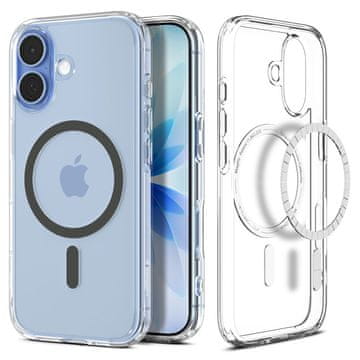 Spigen Ohišje za iPhone 17 Ultra Hybrid MagSafe – prosojno-sivo