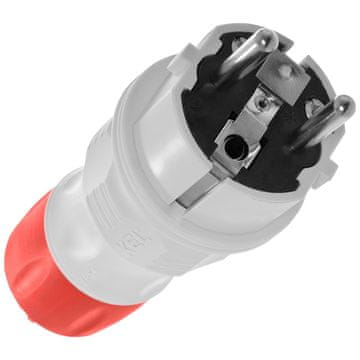 shumee Ravna snemljiva vtičnica WT-54 IP54 2P+Z 16A 250V Uni-Schuko sivo-rdeča