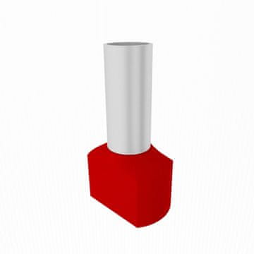 shumee 10 kosov 2x10/14mm izoliranih dvojnih tulcev, rdečih 0408 Elpromet