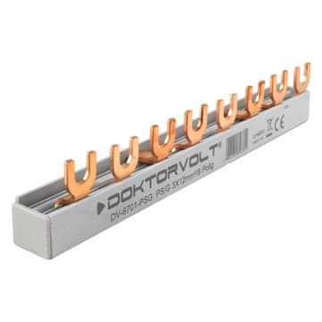 shumee Glavnična priključna zbiralka, 3-fazna, 8-modulna, 12 mm2, 80 A DV 6701