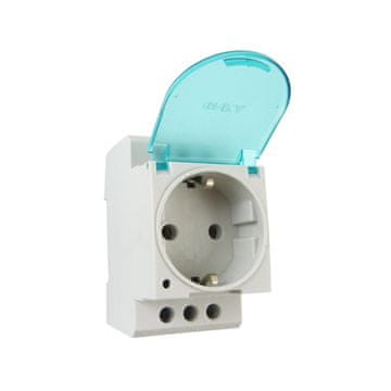 shumee Vtičnica za DIN letev TH35 16A 230V brez LED indikatorja z zaščitno loputo schuko za razdelilnik 7160 ONKA 1600