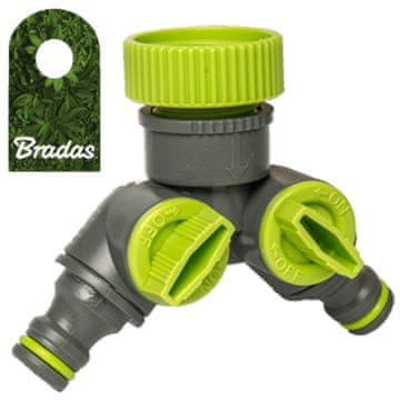shumee T-kos z 1" GW priključkom za pipo in 3/4" redukcijo, dva ventila LIME LINE Bradas 0866