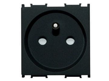 shumee Modularna vtičnica za talno dozo 2P+Z 16A Modul 2M črna brez okvirja TEM za PD12 0492