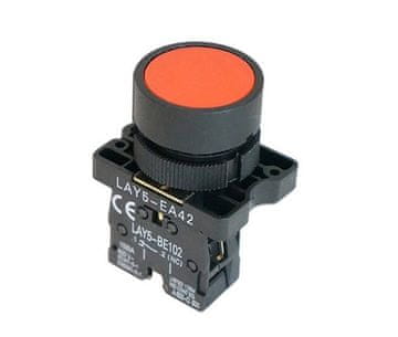 shumee Gumb 0-1 z NC kontaktom NG22-EA42 rdeč XBS 0427