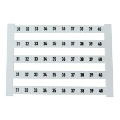 shumee Vodoravne oznake za kable s tiskom: 31-40 DEK 6 FWZ 5 trakov 0518960031 Weidmüller 3156
