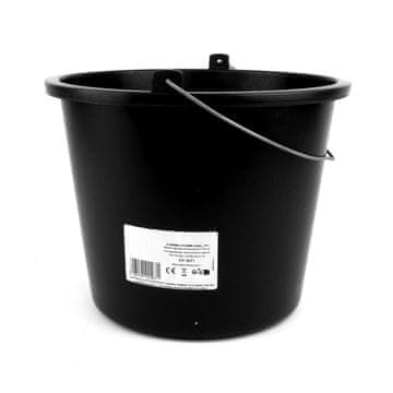 DOK Gradbeno vedro 5L, vrtno, gospodinjsko, PVC, plastično, črno, za malto, vodo
