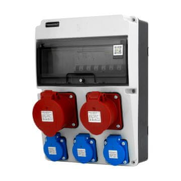 shumee Gradbena razdelilna omarica JUN-S 32A/16A 3x230V Schuko erbetka z zaščito Siemens Doktorvolt DV-5565-D