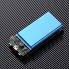 DUDAO Prenosna baterija 20000mAh 22,5W PD USB-C USB-A z vgrajenim kablom Lightning za iPhone USB-C - črna