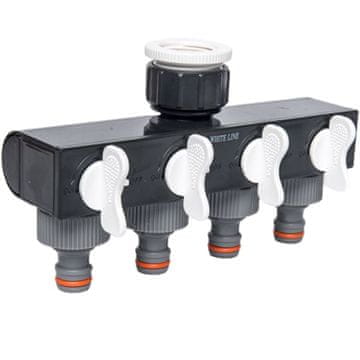 shumee 4-potni razdelilnik z ventili za 1" pipe z redukcijo na 3/4" BRADAS 4238
