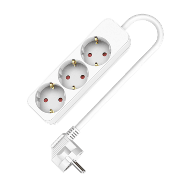 shumee Podaljšek s 3 vtičnicami 3x2p+Z Schuko 1,5 m 230V 16A bel