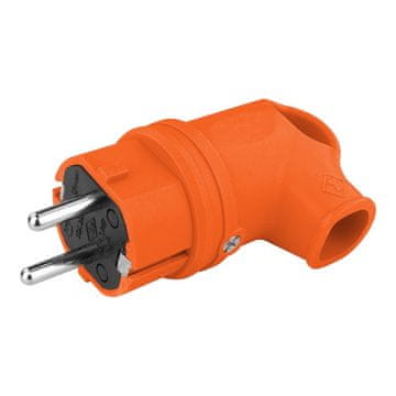 shumee Kotni gumijasti vtič 16A 230V oranžen Schuko 8956