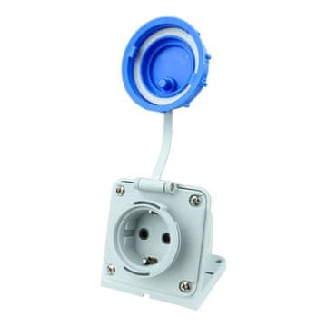 shumee Hermetična stenska vtičnica 16A 2P+Z 230V IP68 nadometna Schuko 1162