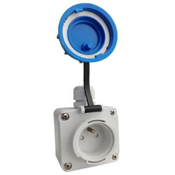 shumee Industrijska vtičnica 16A 230V hermetična nadometna vodoodporna IP68 4248