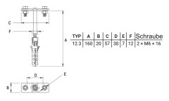 shumee Vijačni nosilec žice z zatičem 160 mm NERJAVEČE JEKLO 6454