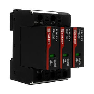 shumee Prenapetostni odvodnik tip 1 12,5 kA FLP-12,5 V/3 do 350 V DC Prenapetostna zaščita za DIN-letev za nizko napetost