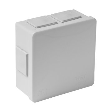 shumee 002-03 vklopna/izklopna škatla, siva, brez priključkov, z breznavojnimi uvodnicami, 6-vhodna, dimenzije/zunanje dimenzije 86x86x40 IP55 ViPlast 7793