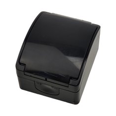 shumee ViPlast Koala enojna nadometna SCHUKO vtičnica IP44 črna 181‑05