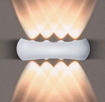 shumee Notranja Zunanja LED Stenska Svetilka 8W IP65 Bela