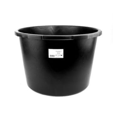 shumee 45L okrogla gradbena posoda iz regranulata PP/PE, črna, posoda za malto, lepilo za beton, odporna, reciklirano vedro, cvetlični lonček Kalfas