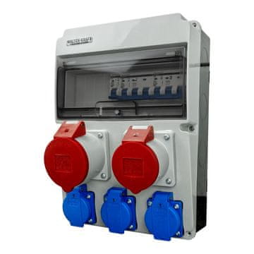 shumee Gradbena razdelilna omarica 16A 32A CEE 3x230V zaščitena z vtičnico Bals WK-4311-D