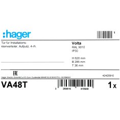 shumee Vrata za nadometne razdelilne omarice Hager Volta leva kovinska za notranjo uporabo VA48T