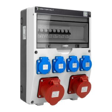 shumee Razdelilna omarica za stavbe 32A 16A 4x230V z nadtokovnim varovalko TGD-S Doktorvolt DV-6036-D