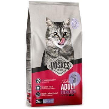 shumee Voskes Adult Sterilized Chicken - suha hrana za sterilizirane mačke s piščancem 2 kg