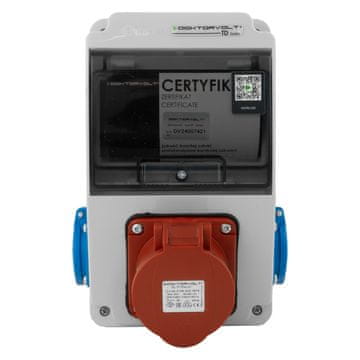 shumee Gradbena razdelilna omarica XS 16A 2x230V erbetka IP44 brez zaščite vtičnice Doktorvolt DV-5114-D