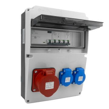 shumee CEE 16A 400V 2x230V Schuko razdelilna omarica za stavbe z zaščito VDE SIEMENS