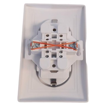 shumee Dvojna stenska električna vtičnica 16A bela