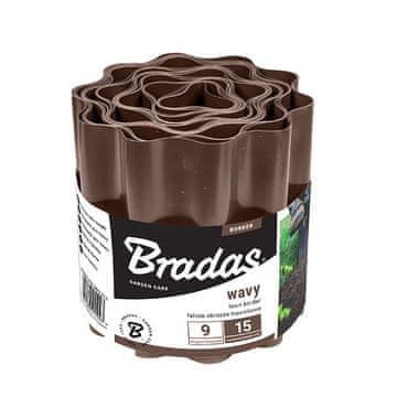 shumee Valovita palisadna obroba za trato 9m/25cm rjava Bradas 1161