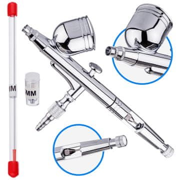 shumee Precision Modeling Airbrush PRO 2x šoba 0,2 mm + 0,3 mm dvojno delovanje