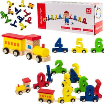 TOP GIFT TG50037 Učne številke za leseno lokomotivo vlaka