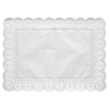 shumee Pravokotni prtički za podlogo 53x32cm beli 100 kosov Papstar