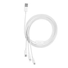 BASEUS 3-v-1 kabel Superior Series USB-A – USB-C / iPhone Lightning / micro USB 3,5 A, 0,5 m – bel