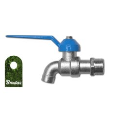 shumee Vrtna kroglična pipa 1/2" Ponikljana cink Bradas 3707