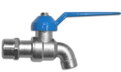 shumee Vrtna kroglična pipa 1/2" Ponikljana cink Bradas 3707