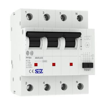 shumee Diferencialno odklopnik 40A 30mA 4P 10kA TIP A PFB4 RCCB SEZ 5432