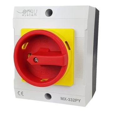 shumee Trifazno odmično stikalo 3x32A 7,5kW v ohišju IP65 MX-332PY XBS