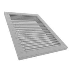 airRoxy FASADNA PREZRAČEVALNA REŠETKA S KANALSKO MREŽO, SIVA 21X14 CM
