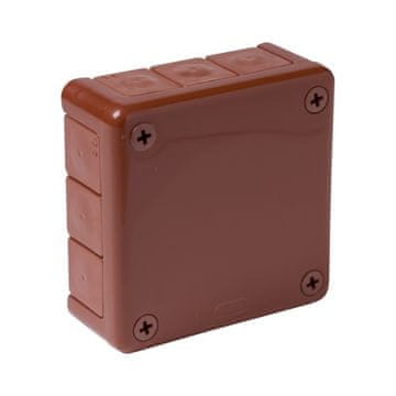 shumee 041-02 rjava škatla brez priključkov z breznavojnimi uvodnicami 12-vhodne dimenzije/zunanje dimenzije 98x98x42 mm IP55 ViPlast 7243