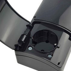 shumee ViPlast Koala nadometna dvojna SCHUKO vtičnica IP44 črna 182‑05 VG-2