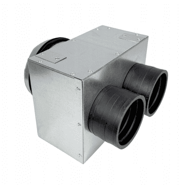 shumee Razdelilna omarica, razdelilnik prezračevalnih cevi, premer 125, 2x75 mm, E-KSR-2X75/P-125-OC-K
