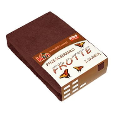 shumee Prześcieradło frotte z gumką 220x240 czekoladowe 042 KARO
