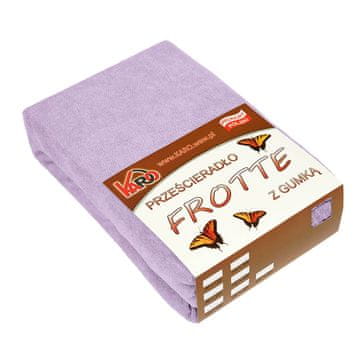 shumee Prześcieradło frotte z gumką 80x200 wrzosowe 036 KARO