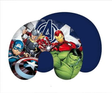 shumee Poduszka turystyczna rogal Avengers Heroes granatowa kolorowa