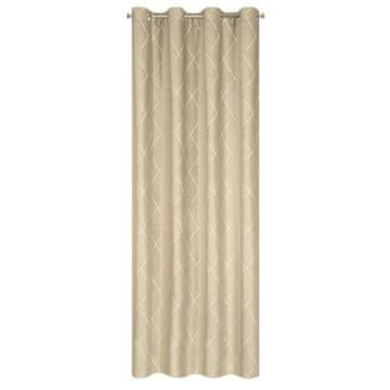 shumee Zasłona 140x250 Margo beżowa welurowa gotowa na przelotkach Pierre Cardin