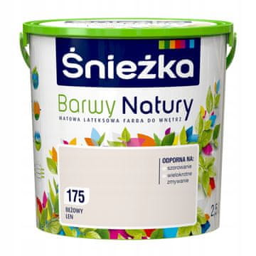 Śnieżka Śnieżka Colors of Nature notranja barva iz lateksa Beige Linen 2,5L