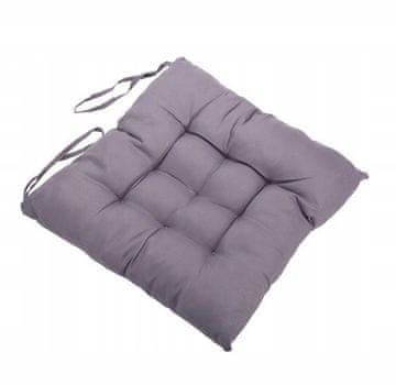 shumee Vrtna blazina za sedež 40x40cm siva za stol za dom in vrt 1 kos.