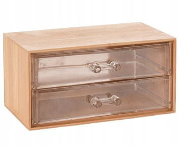 Koopman Kopalniška posoda z 2 predaloma, bambus, plastika, 18x11x9cm, 1 kos.